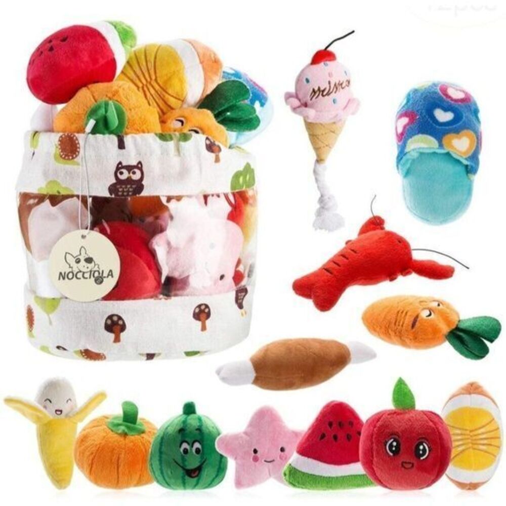 Dog Squeaky Toys Cute Plush Toys Pet‎ Toys for Small Medium & Large Dogs Set Lot